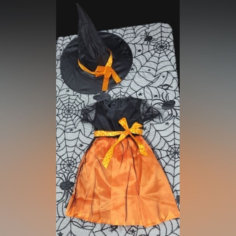 Black & Orange Witch Halloween Costume Toddler Size 12-18 Months